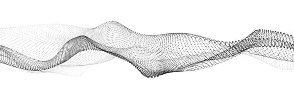 Futuristische Technologiegolf Digitale Cyberruimte Abstracte Vectorgolf Met Bewegende Deeltjes Analyse — Stockvector