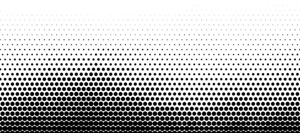 円を持つ抽象ベクトルのハーフトーン背景 黒と白のグラデーションのパターンデザイン要素 — ストックベクタ
