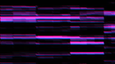 Hata efektli bilgisayar ekranı hacklenmiş. Çarpıtma çizgileri ile hata şablonları. Pembe ses dalgalarıyla soyut dijital arkaplan. 3B görüntüleme.