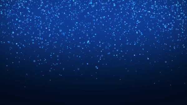 Partículas Polvo Con Efecto Bokeh Fondo Mágico Azul Abstracto Renderizado — Foto de Stock