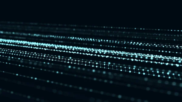 Αφηρημένα Σωματίδια Ψηφιακής Ροής Διαδικτυακό Υπόβαθρο Σύνδεσης Δικτύου Μεγάλη Οπτικοποίηση — Φωτογραφία Αρχείου