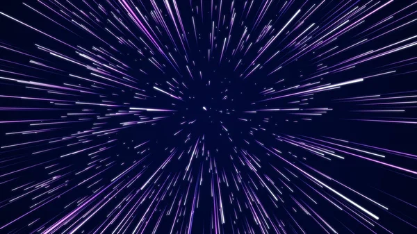 Abstract Circular Light Speed Background Dynamic Violet Lines Futuristic Explosion — Stock Photo, Image