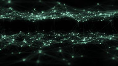 Dijital göstergeleri olan siber ağ bağlantı yapısı. Teknoloji büyük verileri birbirine bağlıyor. Bilim geçmişi. İş için fütüristik fon. 3B görüntüleme.