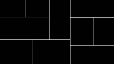 Vektör boş fotoğraf çerçevesi. 10 resim için kolaj şablonu. Bellek için çerçeveler.