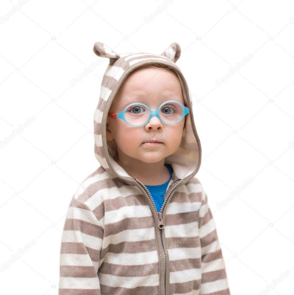 jacket with glasses in hood