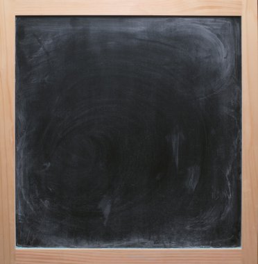 Blackboard tebeşir siyah ahşap bir çerçeve içinde