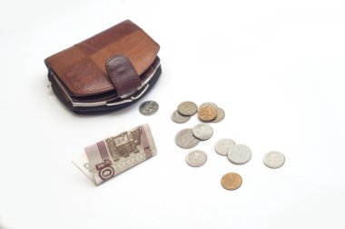 purse and money salary