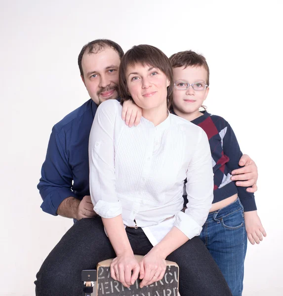 mutlu bir aile: Anne, baba ve oğul