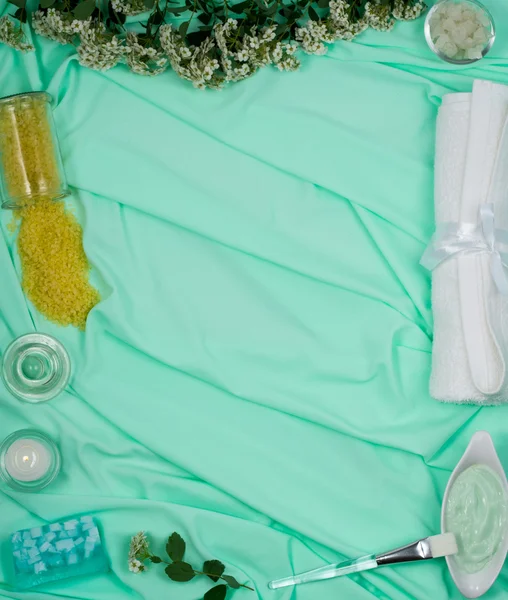 Spa natürmort. Arka plan. Çerçeve.