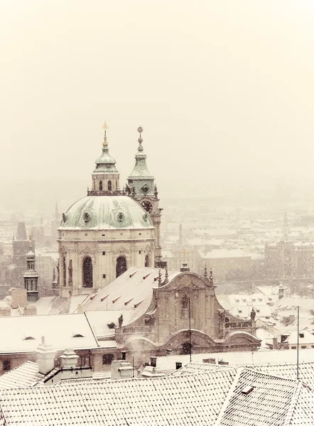 Inverno Catedral de Praga Fotografia De Stock
