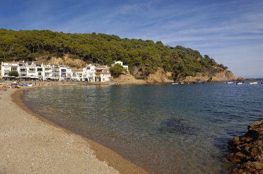 Tamariu beach, Palafrugell, Costa Brava, Girona, Katalonya, İspanya
