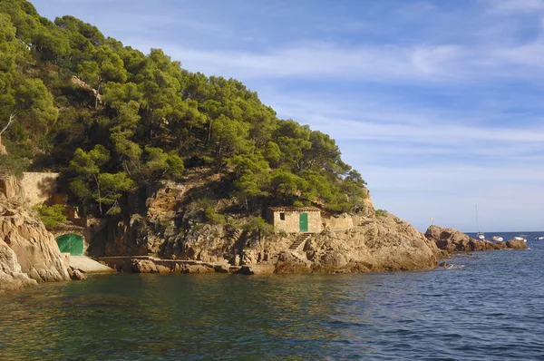 Playa de Tamariu, Palafrugell, Costa Brava, Girona, Cataluña, España —  Fotos de Stock