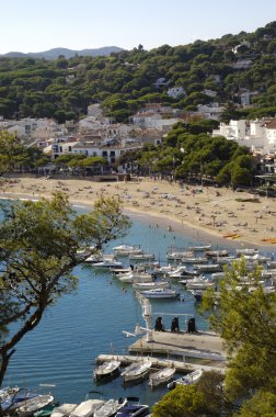 Görünüm Llafranc, Costa Brava, Girona, İspanya