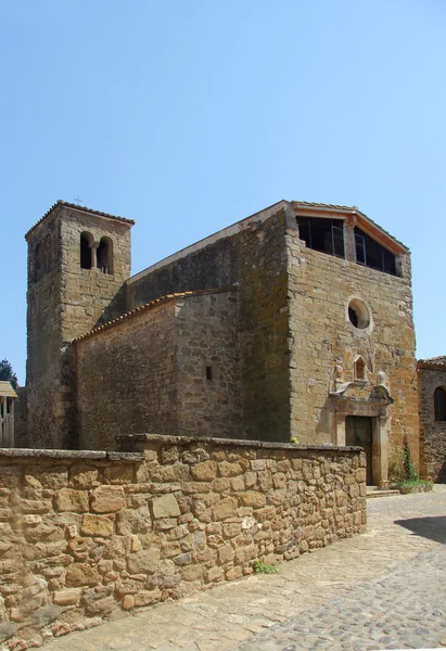 Kostel Sant Llorec de les Arenes, Casavells, Baix Emporda, Girona, Španělsko — Stock fotografie