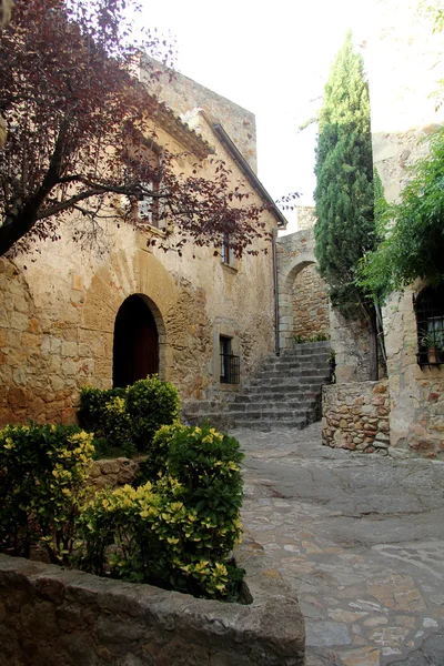 Uvnitř vesnice Pals, Girona, Španělsko — Stock fotografie