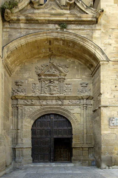 Porta della Chiesa di La Asuncion, Briones, La Rioja, Spagna — Foto Stock