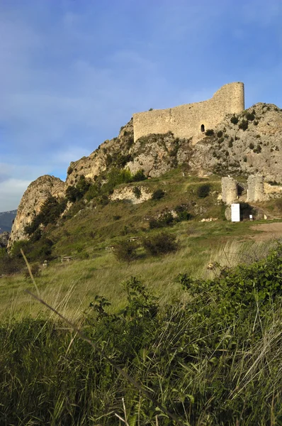 Castelo de Las Rojas, La Bureba, província de Burgos, Castilla-Leon, Spai — Fotografia de Stock