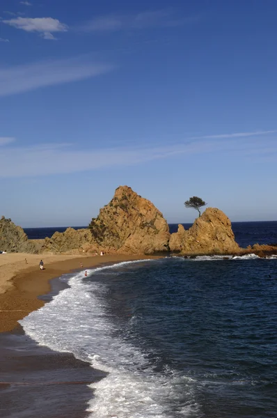 La Mar Menuda strand van Tossa de Mar, Costa Brava, Spanje Spanje — Stockfoto