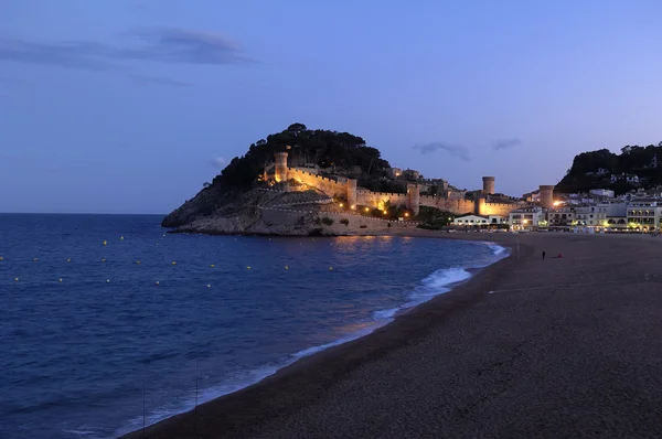 Plage et vieille ville de Tossa de Mar, Costa Brava, province de Gérone, Espagne — Photo