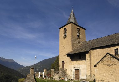 Sant Peir kilise, Betlan, Aran Vadisi Lleida Eyaleti, Pyrenees, Catalonia, İspanya