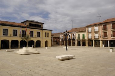 Villalpando ana Meydanı, Zamora Eyaleti, Castilla y Leon, İspanya