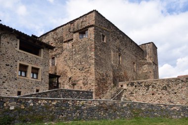 Kale Santa Pau, Garrotxa, Girona Eyaleti, Catalonia, İspanya