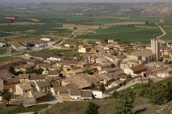 Pohled na Castrojeriz, provincie Burgos, Španělsko — Stock fotografie