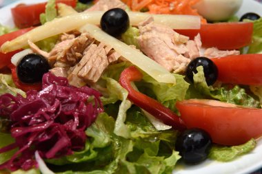 Salata domates, sebze.