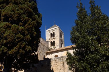 Romanesk Manastırı Santa Maria de Vilabertran, Alt Emporda, Girona Eyaleti, İspanya
