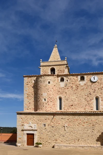 Sant Esteve church of Mont-Ras, Baix Emporda, Girona province, Catalonia, Spain — Stock Photo, Image