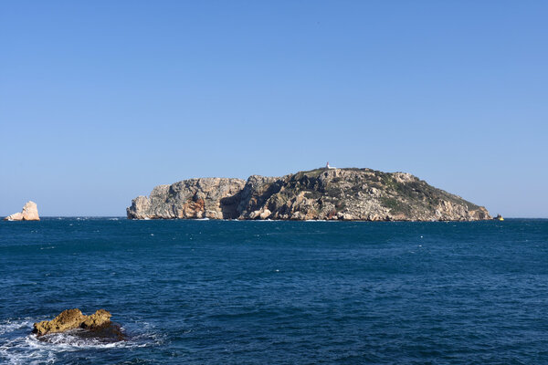 view of the Medes Islands from l'Estartit, Baix Emporda, Girona province, Catalonia, Spain
