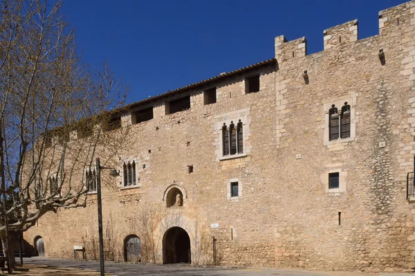 Palácio abade no Mosteiro de Santa Maria de Vilabertran , — Fotografia de Stock