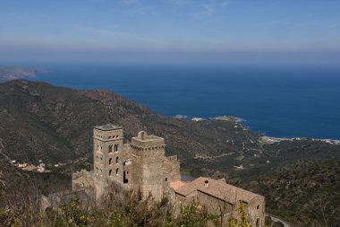 Benedictine Manastırı Sant Pere de Rodes, Girona Eyaleti, Catalonia, İspanya