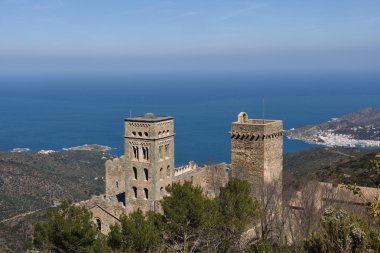 Benedictine Manastırı Sant Pere de Rodes, Girona Eyaleti, Catalonia, İspanya