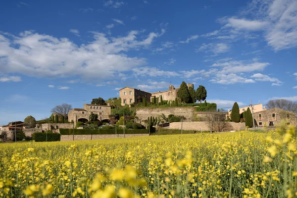 Hrad Foixa, Baix Emporda, Girona provincie, Katalánsko, Španělsko — Stock fotografie