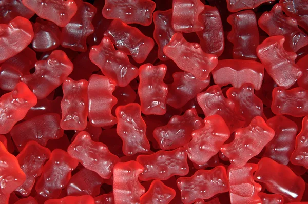 Gummy ursos cor vermelha , — Fotografia de Stock