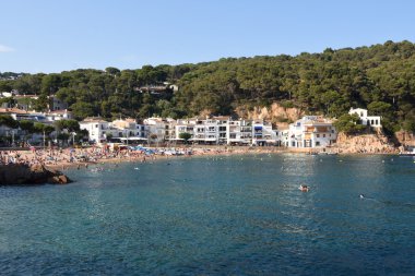 Tamariu Beach, Costa Brava, Girona Eyaleti, Catalonia, İspanya