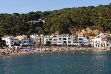 Tamariu Beach, Costa Brava, Girona Eyaleti, Catalonia, İspanya