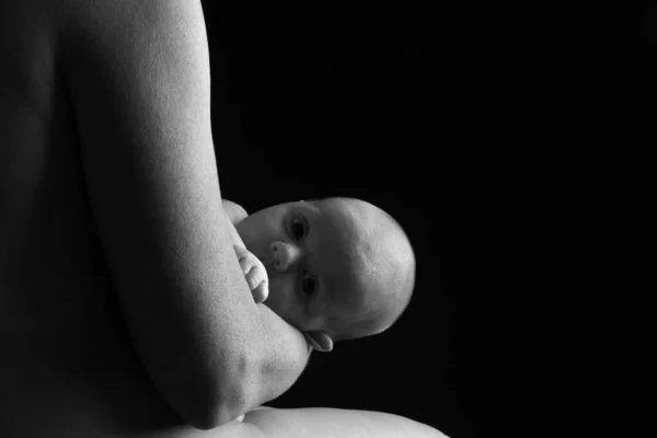 Bebê Depois Sugar Olhar Calmo — Fotografia de Stock