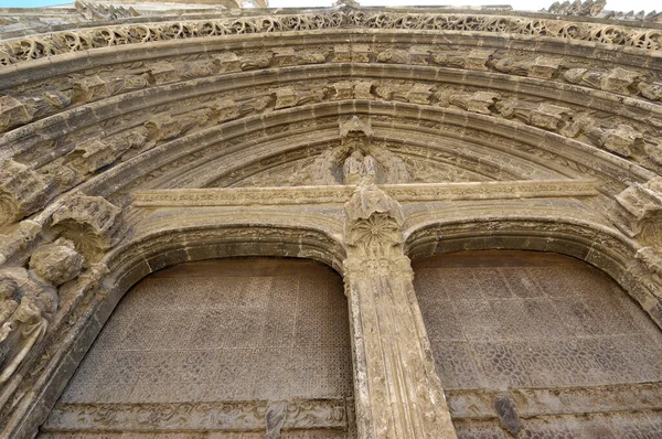 Entrada Iglesia Gótica Barroca Del Salvador Requena Provincia Valencia España — Foto de Stock