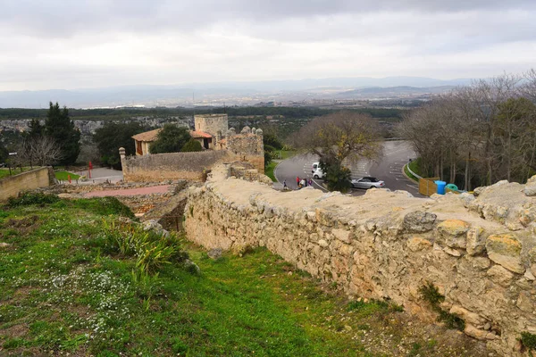 Mura Rovine Romane Olerdola Provincia Barcellona Catalogna Spagna — Foto Stock