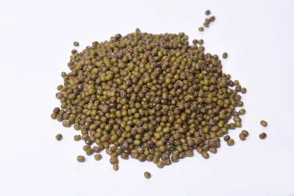 Pile Soybean Seeds White Background — Stock Photo, Image