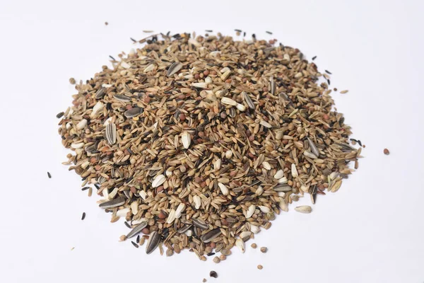 鳥型塩素酸塩用穀物の混合物のヒープ — ストック写真