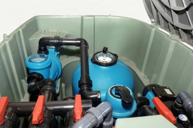 bir filtre havuzu konteynırı