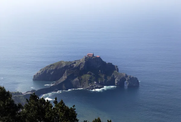 산 Juan de Gaztelugatxe, Churc, 비스 카 야, 바스크 사람 국가, 스페인 — 스톡 사진