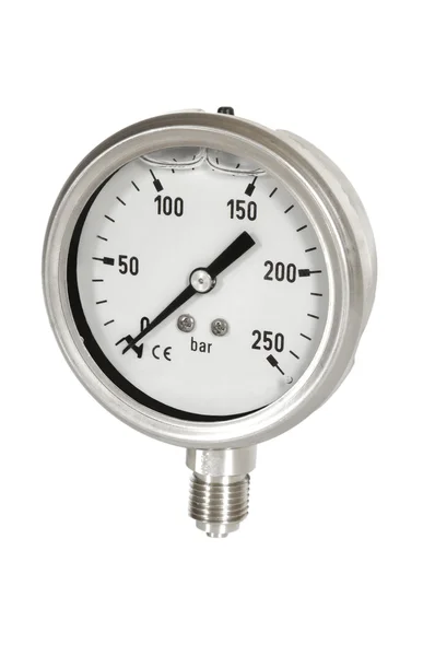 Manometre for pressure measurement on a white — Stock Photo, Image