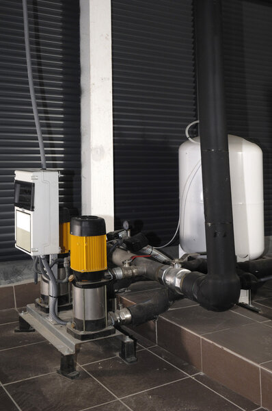 room for water distribution and propulsion of a house..industry