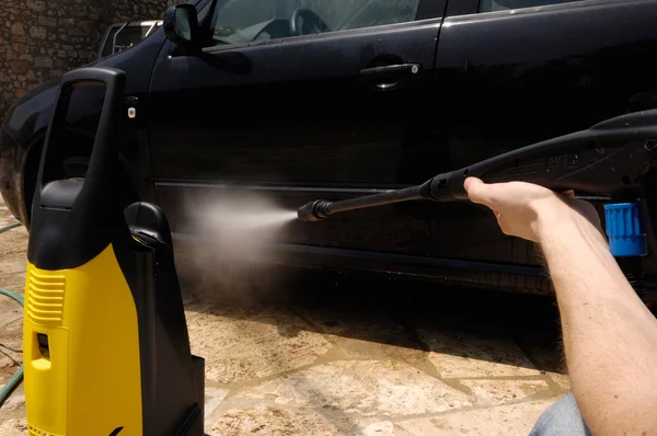 Agua de alta presión Lavado de coches detalle —  Fotos de Stock