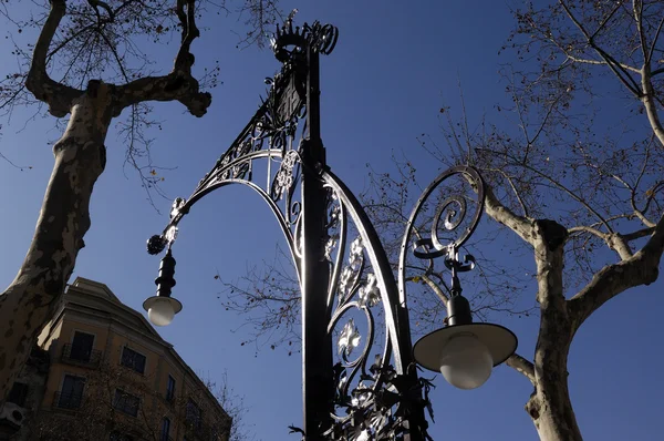 Rua luz barcelona — Fotografia de Stock