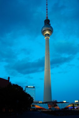 Görünümü TV Kulesi Berlin, Almanya,